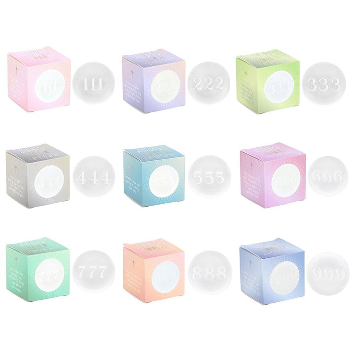 Set of 9 Angel Number Crystal Balls